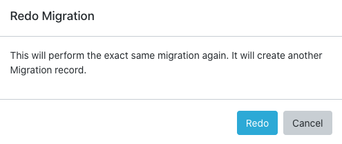 Redo migration